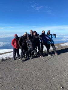 Group climbing Kilimanjaro