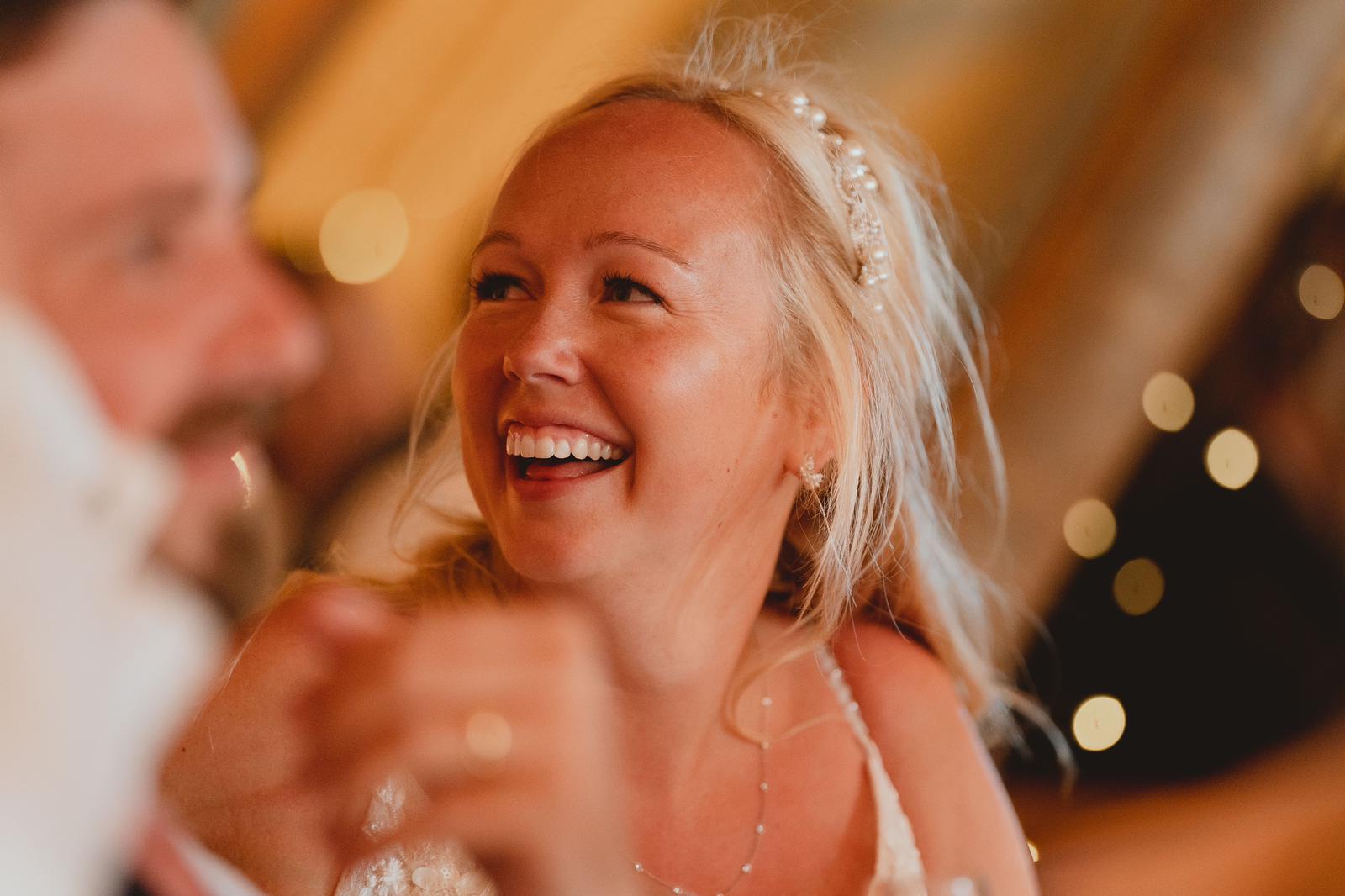 bride smiling on her wedding day